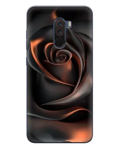 Чехол для Xiaomi POCO F1 с картинкой «Шелковая черная роза»