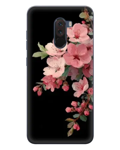 Чехол для Xiaomi POCO F1 с картинкой «Розовая ветка сакуры»