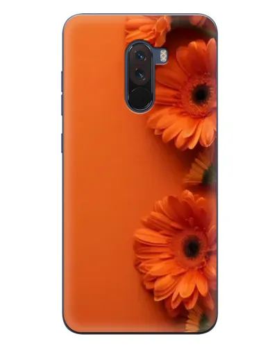 Чехол для Xiaomi POCO F1 с картинкой «Оранжевые герберы»