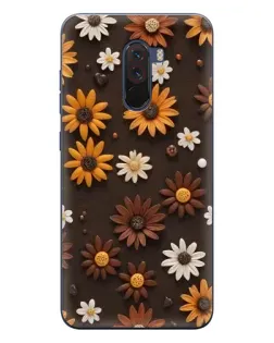 Чехол для Xiaomi POCO F1 с картинкой «Узор из маленьких подсолнухов»