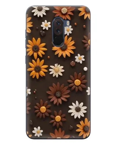 Чехол для Xiaomi POCO F1 с картинкой «Узор из маленьких подсолнухов»