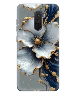 Чехол для Xiaomi POCO F1 с картинкой «Белый цветок и золотой флюид»