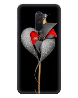 Чехол для Xiaomi POCO F1 с картинкой «Серебряный фантазийный цветок»