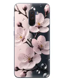 Чехол для Xiaomi POCO F1 с картинкой «Нежная сакура и капли»