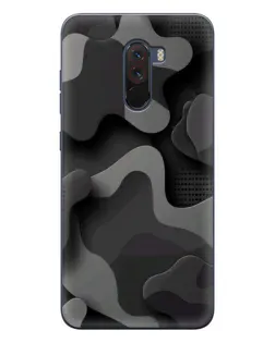 Чехол для Xiaomi POCO F1 с картинкой «Темный абстрактный камуфляж»