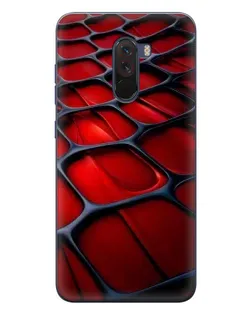 Чехол для Xiaomi POCO F1 с картинкой «Красная глянцевая сетка»