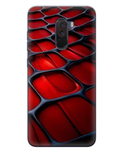 Чехол для Xiaomi POCO F1 с картинкой «Красная глянцевая сетка»