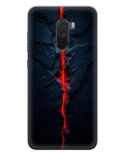 Чехол для Xiaomi POCO F1 с картинкой «Kрасная лавовая трещина»