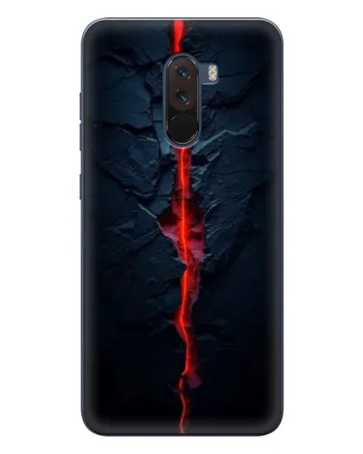Чехол для Xiaomi POCO F1 с картинкой «Kрасная лавовая трещина»