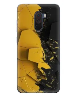Чехол для Xiaomi POCO F1 с картинкой «Золотые осколки геометрии»