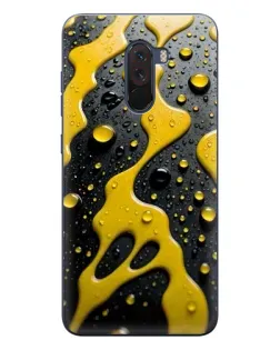 Чехол для Xiaomi POCO F1 с картинкой «Жидкое желтое золото»