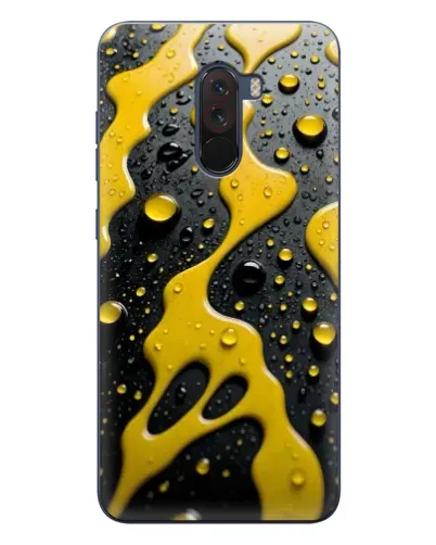 Чехол для Xiaomi POCO F1 с картинкой «Жидкое желтое золото»