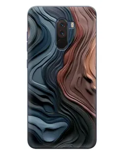 Чехол для Xiaomi POCO F1 с картинкой «Цветные волны каньона»