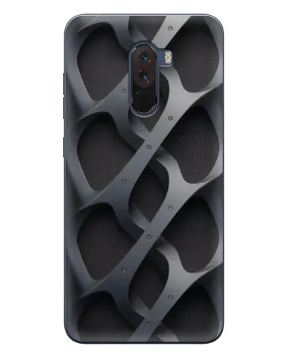 Чехол для Xiaomi POCO F1 с картинкой «Объемное серое плетение»