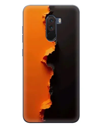 Чехол для Xiaomi POCO F1 с картинкой «Оранжевый разлом»