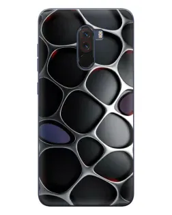 Чехол для Xiaomi POCO F1 с картинкой «Объемная темная решетка»