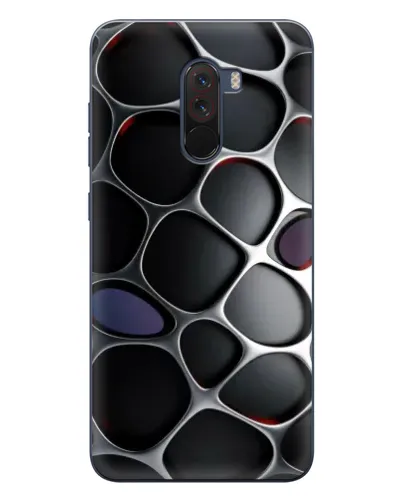 Чехол для Xiaomi POCO F1 с картинкой «Объемная темная решетка»