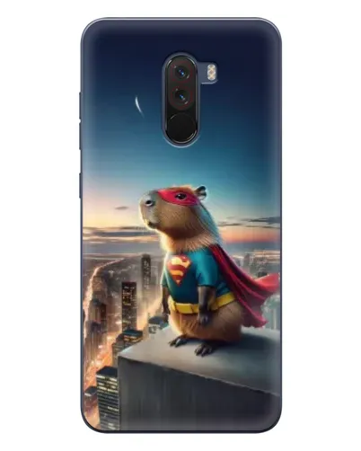 Чехол для Xiaomi POCO F1 с картинкой «Капи-мен супергерой»