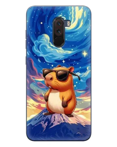 Чехол для Xiaomi POCO F1 с картинкой «Капибара Ван Гога»