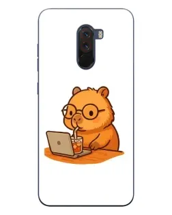 Чехол для Xiaomi POCO F1 с картинкой «Капибара с ноутбуком» Чехол для Xiaomi POCO F1 с картинкой «Капибара с ноутбуком»