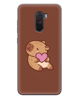Чехол для Xiaomi POCO F1 с картинкой «Капибара с сердцем» Чехол для Xiaomi POCO F1 с картинкой «Капибара с сердцем»