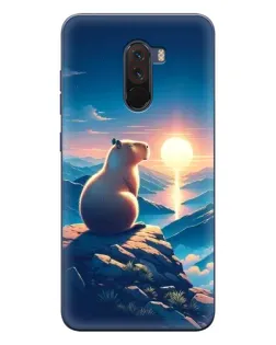 Чехол для Xiaomi POCO F1 с картинкой «Закат солнца с капибарой» Чехол для Xiaomi POCO F1 с картинкой «Закат солнца с капибарой»