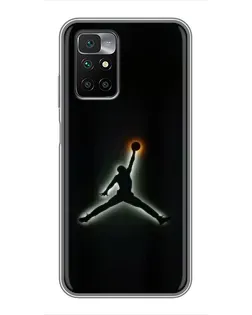 Чехол для Xiaomi Redmi 10 с картинкой «Jordan Gradient Logo»
