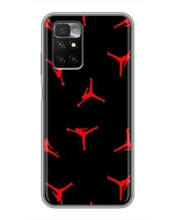 Чехол для Xiaomi Redmi 10 с картинкой «Jordan Red Pattern»