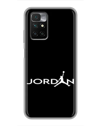 Чехол для Xiaomi Redmi 10 с картинкой «Jordan White Logo»