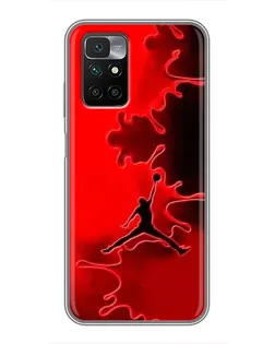 Чехол для Xiaomi Redmi 10 с картинкой «Jordan Red Smoke»