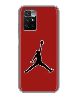 Чехол для Xiaomi Redmi 10 с картинкой «Jordan Red Back»