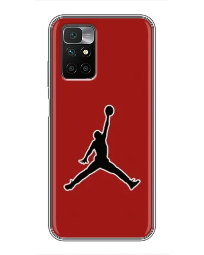 Чехол для Xiaomi Redmi 10 с картинкой «Jordan Red Back»