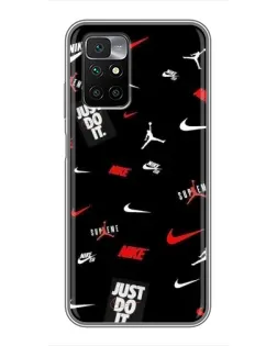 Чехол для Xiaomi Redmi 10 с картинкой «Nike Mix Pattern»