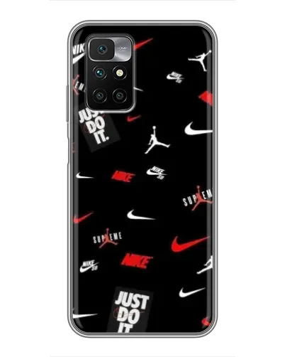 Чехол для Xiaomi Redmi 10 с картинкой «Nike Mix Pattern»