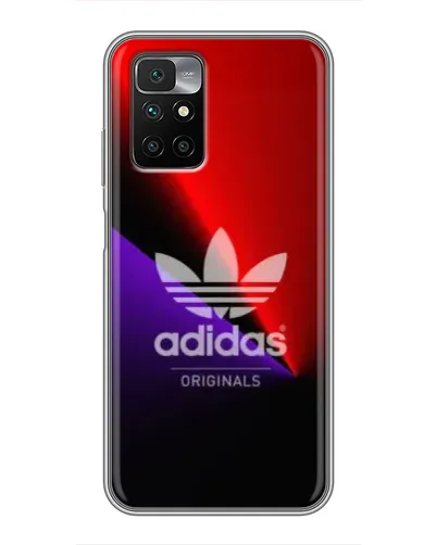 Чехол для Xiaomi Redmi 10 с картинкой «Adidas Red Neon»