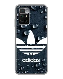 Чехол для Xiaomi Redmi 10 с картинкой «Adidas Trefoil Blue»