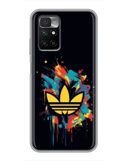 Чехол для Xiaomi Redmi 10 с картинкой «Adidas Splash»