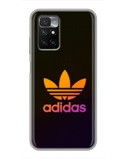 Чехол для Xiaomi Redmi 10 с картинкой «Градиент Adidas»