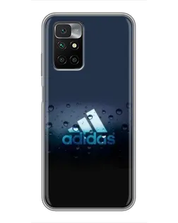 Чехол для Xiaomi Redmi 10 с картинкой «Adidas Water Drops»