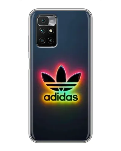 Чехол для Xiaomi Redmi 10 с картинкой «Неоновый Adidas»