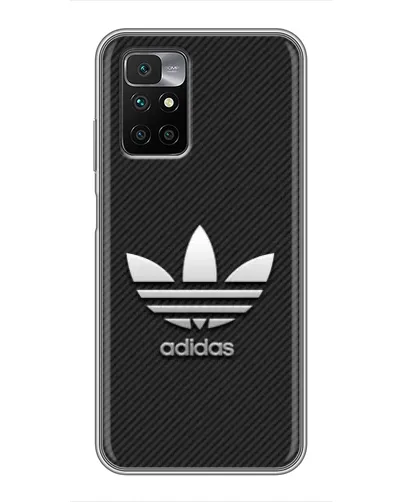 Чехол для Xiaomi Redmi 10 с картинкой «Adidas Карбоновая текстура»