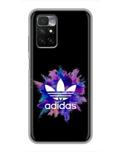 Чехол для Xiaomi Redmi 10 с картинкой «Взрыв красок Adidas»