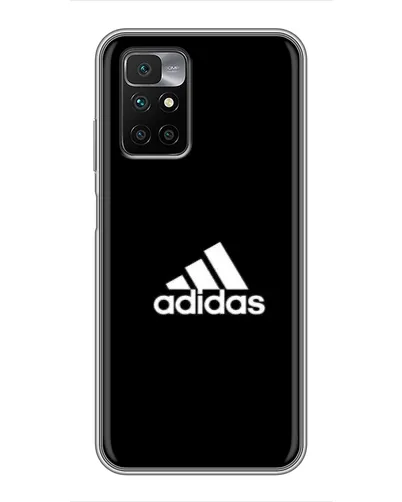 Чехол для Xiaomi Redmi 10 с картинкой «Черная классика Adidas»