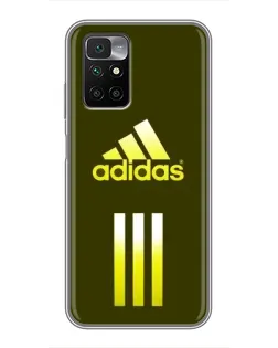 Чехол для Xiaomi Redmi 10 с картинкой «Оливковый градиент Adidas»