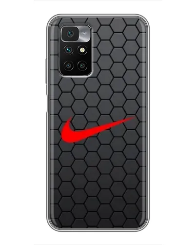 Чехол для Xiaomi Redmi 10 с картинкой «Nike — карбоновая сетка»