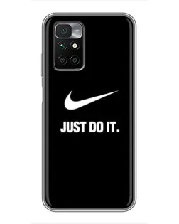 Чехол для Xiaomi Redmi 10 с картинкой «Классический принт Nike»