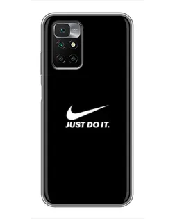 Чехол для Xiaomi Redmi 10 с картинкой «Минимализм от Nike»