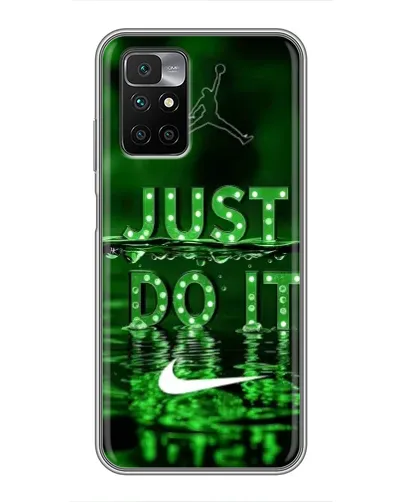 Чехол для Xiaomi Redmi 10 с картинкой «Зеленый неоновый Nike»