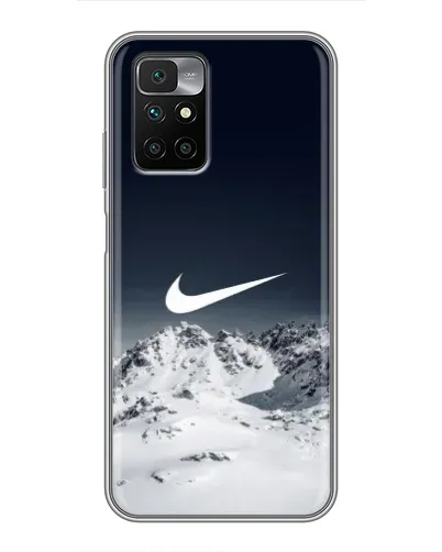 Чехол для Xiaomi Redmi 10 с картинкой «Nike — зимние горы»
