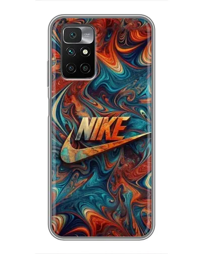 Чехол для Xiaomi Redmi 10 с картинкой «Nike в абстракции»